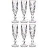 prix pas cher Wadiga Flûtes à Champagne En Verre Bordure Dorée 17cl – Lot De 6 17