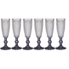 site soldes Wadiga Flûtes à Champagne Pieds Anthracite 18cl – Lot De 6 20