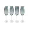 site pas cher Kare Design Lot De 4 – Flûte à Champagne En Verre Fumé 13