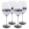 Retour Facile et Gratuit Kare Design Lot De 4 – Verre à Vin En Verre Transparent Et Argenté 13