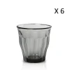 soldes pas cher Duralex Lot De 6 – Verre à Eau 25 Cl En Verre Trempé Résistant Teinté Gris 11