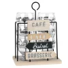Maisons Du Monde Support En Métal Pancartes Avec 6 Verres Imprimés Prestation Et Rapide 7