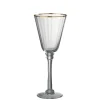 officiel Wadiga Verre à Eau En Verre Transparent Et Liseré Doré 40cl 8