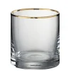 REMISE allant jusqu. Wadiga Verre à Whisky En Verre Transparent Et Liseré Doré 35cl 5